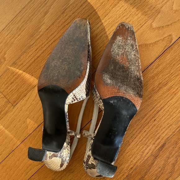 Stuart Weitzman Python Slingback Pumps - Picture 4 of 8